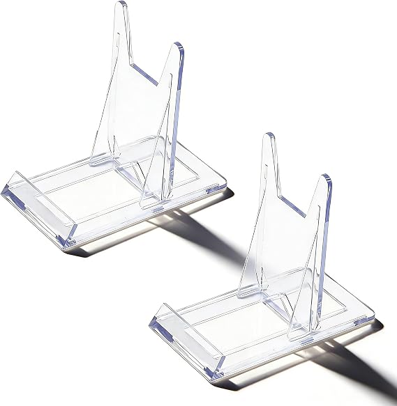 2 Pcs Plate Stand for Display, Book Stands for Card Picture Display Stand for Mobile Phones, Photos, Dishes, Cards