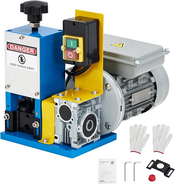 Electric Wire Stripper Machine, Automatic Wire Stripping Machine, Wire Stripping Tool for 1.5-25 Mm Scrap Wire, 1 Channel Copper Wire Stripper Power Tool for Leftover Cable Recycling