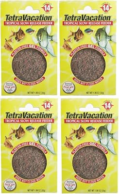Tetravacation 14-Day Feeder For Tropical Fish. 4 Pack 4.24 Oz Total.