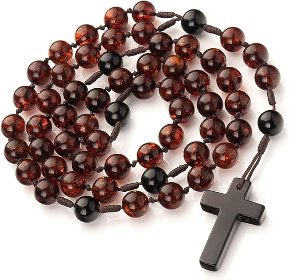 Catholic rosary from Baltic amber-Handmade- Amber necklace