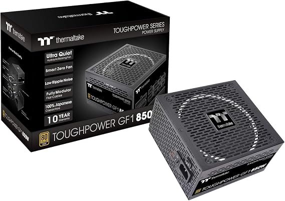 Thermaltake Toughpower GF1 850W 80+ Gold SLI/Crossfire Ready Ultra Quiet 140mm Hydraulic Bearing Smart Zero Fan Full Modular Power Supply PS-TPD-0850FNFAGU-1