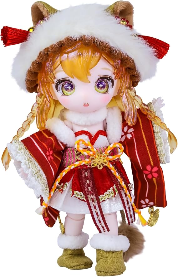ICY Fortune Days 13cm bjd Doll - Anime Style Doll Set, Perfect for Gifts, Decorations, DIY Exercise, Collections, Girl Dolls 8+leo