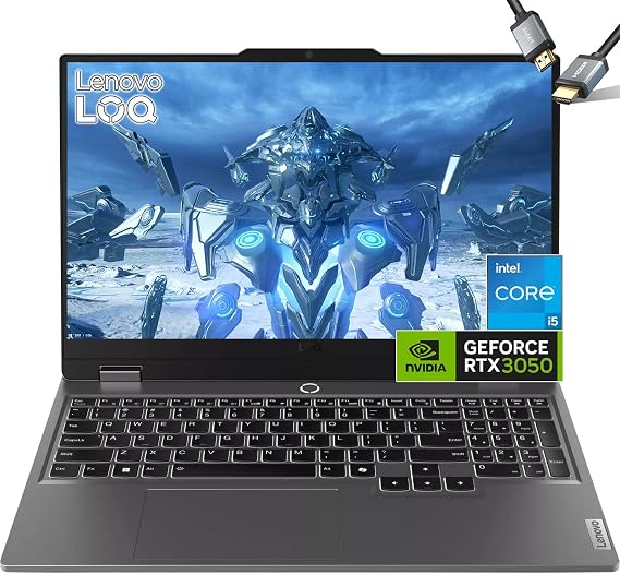 Lenovo LOQ Gaming Laptop RTX 3050 - Intel Core i5-12450HX Beat AMD Ryzen 5 7235HS - 15.6" FHD IPS Display 144Hz -24GB RAM - 1TB PCIe SSD - Backlit Keyboard -Windows 11 -G-SYNC -HDMI Cable