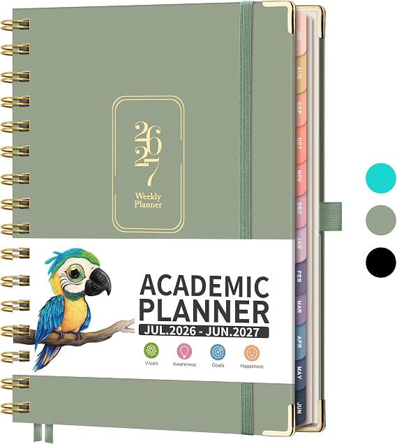 RETTACY Academic Planner 2026-2027, Weekly and Monthly, A5 (5.7" x 8.3")