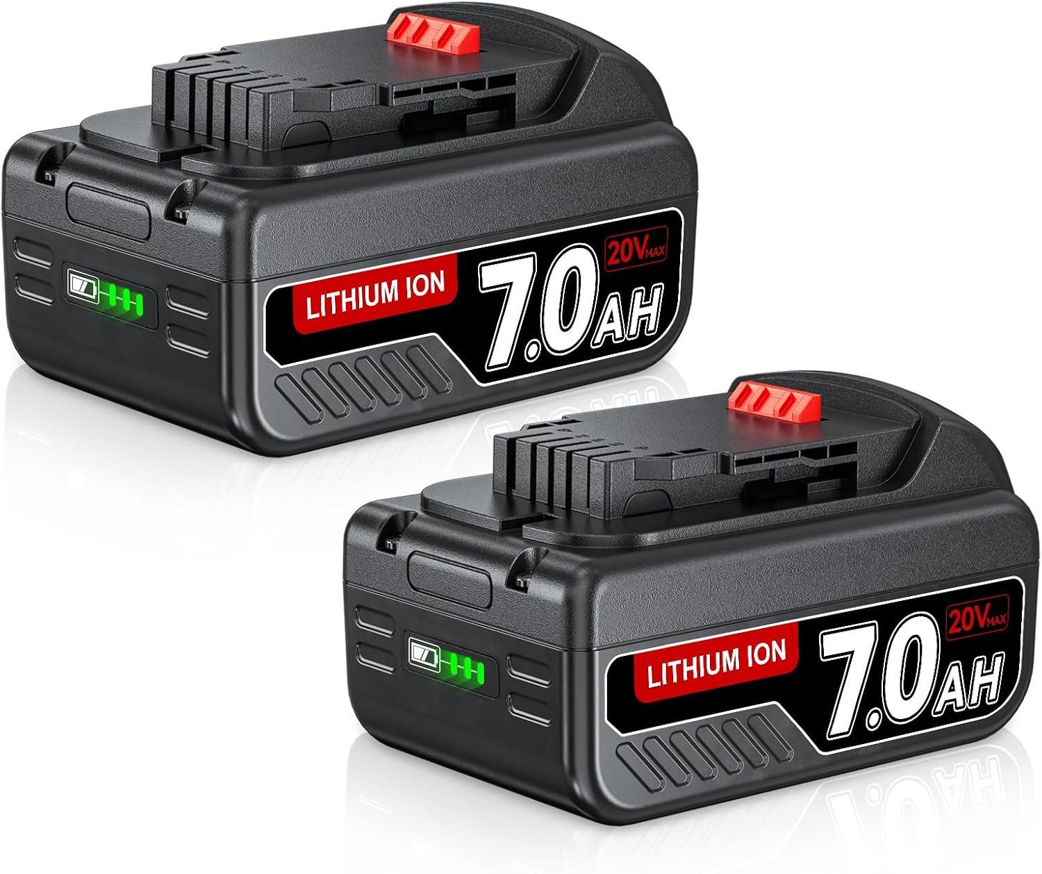 7.0Ah 20Volt Replacement for Dewalt 20V Max Battery DCB200 DCB204 DCB206 DCDDCFDCG Series Compatible with Dewalt 20V Cordless Power Tools2-Pack