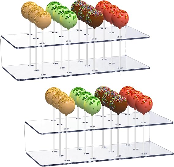 Cake Pop Display Stand 12 Holes Lollipop Holder Transparent Acrylic Cake Pop Display Stand for Wedding Birthday Party Candy Decorative