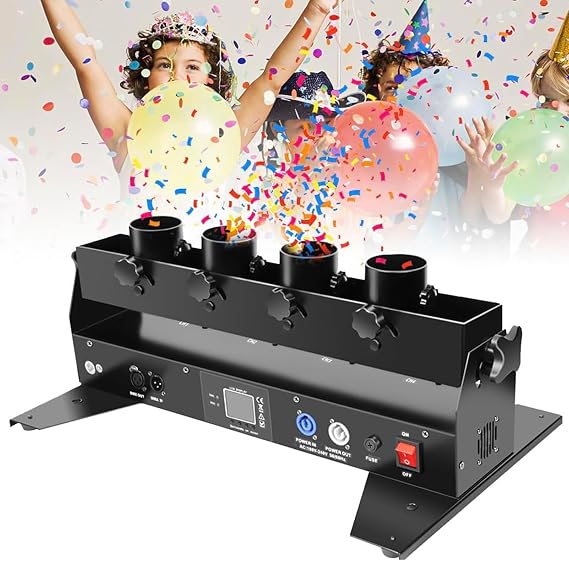 150W Professional Confetti Cannon Machine, Electric Confetti Launcher Confetti Tubes with Wireless Remote for Special Event, Parties, Club, Wedding, Concerts