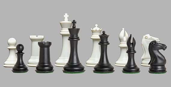 The House of Staunton - The Collector Plastic Chess Set - Pieces Only - 3.75" King - Black & White