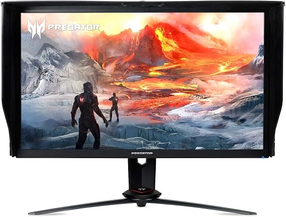 acer Predator XB273K Sbmiprzx 27" UHD (3840 x 2160) IPS NVIDIA G-SYNC Monitor, VESA Certified DisplayHDR 400, Quantum Dot, 144Hz, 4ms, DCI-P3, Delta E<2 (1 x Display Port & 1 x HDMI Port),Black