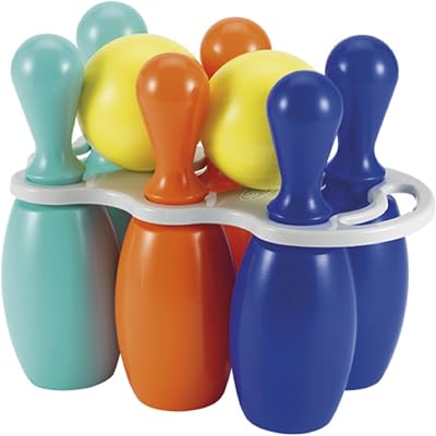 Ecoiffier Skittle Set, 6 Piece, Multicolour, 18.5cm, Kid, 2 Balls, 1 Rack