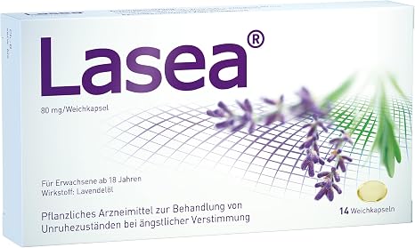 Lasea Against Inner Restlessness and Resulting Sleep Disorders - Herbal Medicine With Special Lavender Oil - 14 Capsules