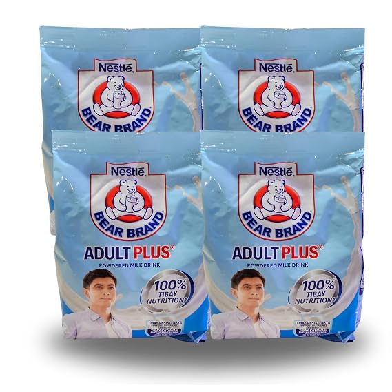 Bear Brand Adult Plus Powdered Milk Drink 300g (4 packs), 10.5 Ounce (Pack of 1)