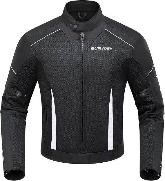 Mesh Motorcycle Jacket for Men, Summer Motorbike Biker Jacket, Reflective Lightweight Breathable Riding Jacket