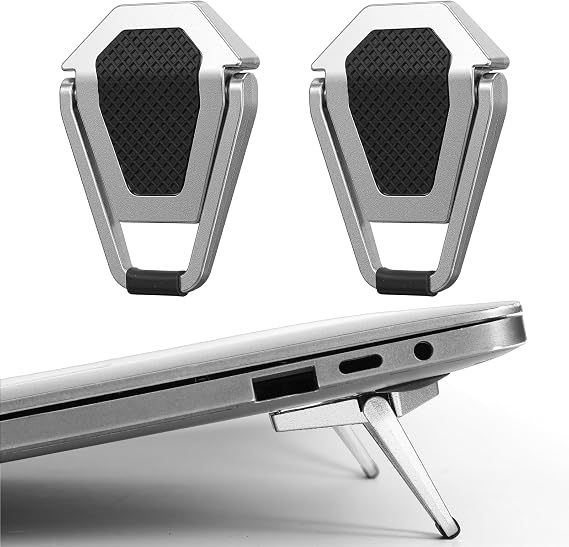 Laptop Feet, 2 Pcs Portable Zinc Alloy Small Laptop Stand