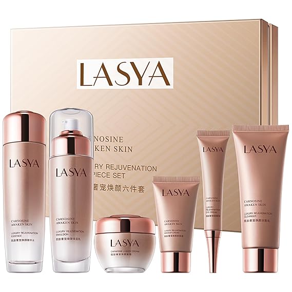 Revitalizing 6-Piece Anti-Aging Skin Care Set for Women Hydrating, Firming & Wrinkle-Reducing Facial Care Kit with Cleanser, Toner, Eye Cream, Lotion & Face Cream
