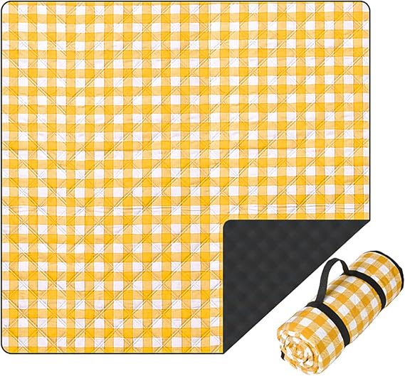 Picnic Blanket, Waterproof Picnic Mat, Foldable Outdoor Picnic Blanket, Portable for Grass Lawn Beach Camping,B,200x200cm