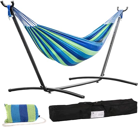 Hammock Stand for Outdoor Patio or Indoor with Hammock Stand Portable Hammock Stand Heavy Duty Steel Stand with Premium Carrying Case