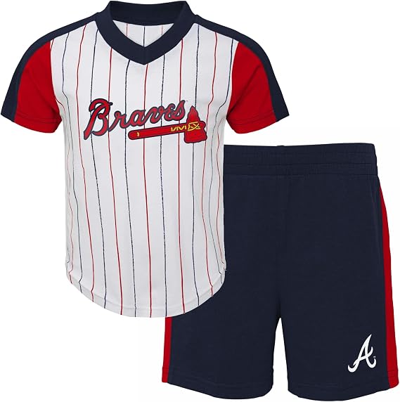 Outerstuff MLB Toddler 2-4 The Line Up Official 2 Piece Short Sleeve T-Shirt & Shorts Set