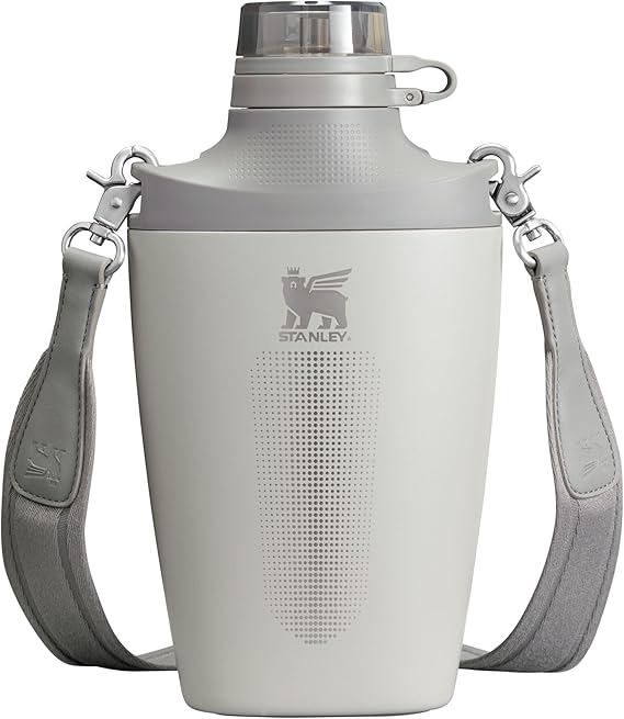 Stanley Cross Bottle 23 oz | Travel Water Bottle with Jacquard Strap | Leakproof Tritan Lid with Removable Straw | Insulated Stainless Steel | BPA-Free | Ash