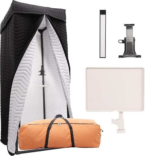Portable Recording Booth for Home Studio - Sound Isolation for Voiceover - Vocal Booth To Go