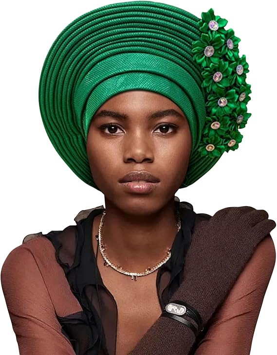 Exquisite African Turbans, Hats, and Nigerian Gele Headties Stylish African Head Wraps and Auto Gele Head Ties