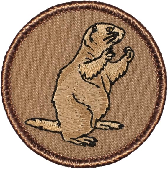 Prairie Dog Patrol Patch - 2" Diameter Round Embroidered Patch (Hook-Fastener)