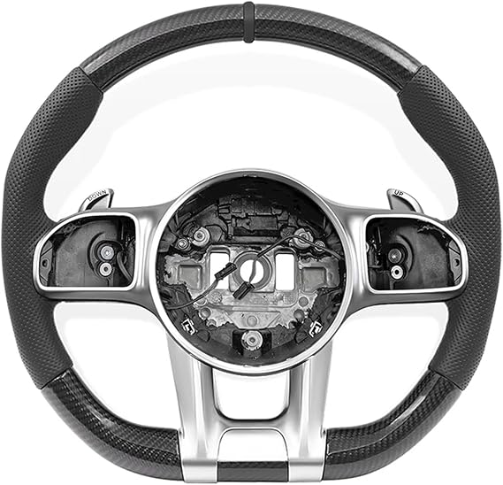 Carbon Fiber Steering Wheel Compatible for Mercedes Benz 809 AMG A B C E S G V Class CLS Glc Gle Gls Gla Cla Glk SLC Auto Parts(Style B)