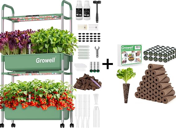 54 Pods Hydroponics Growing System Kit & 120 Pcs Hydroponic Pods Kit
