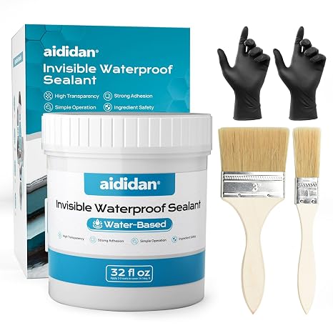 Transparent Waterproof Coating Invisible Waterproof Sealant | Indoor & Outdoor Invisible Waterproof Agent, Water-Based Clear Sealant for Roofs, Walls, Bathroom, Kitchen, Garden