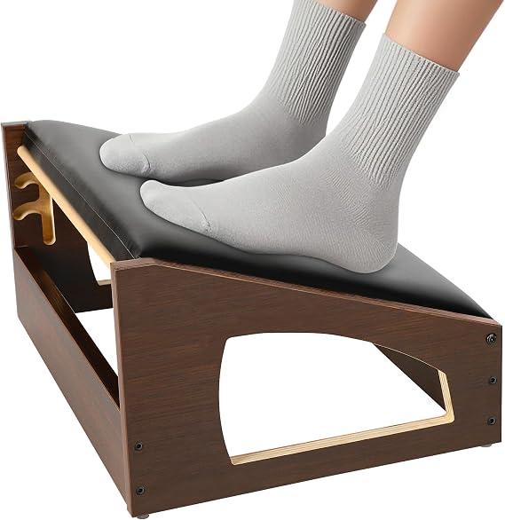 Ergonomic Foot Rest Under Desk,4 Adjustable Height Foot Stool | Foot Stool Under Desk,Office Foot Rest,Desk Foot Rest,Soft Cushions,Improving Posture,Promoting Blood Circulation(Espresso)