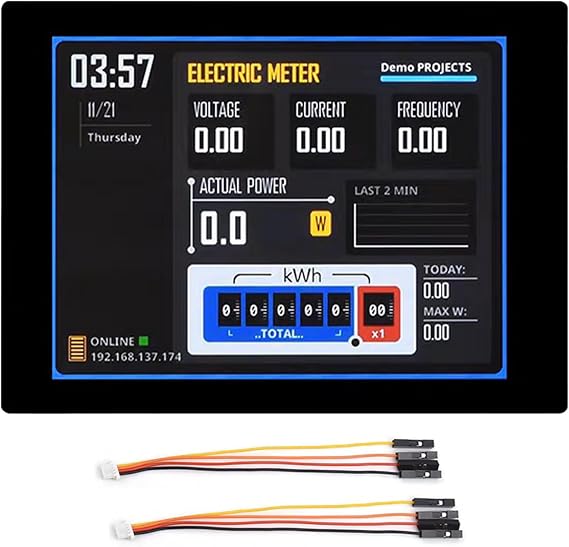 ESP32-S3 2.41inch AMOLED Touch Display Development Board, 600x450, 32-bit LX7 Dual-core Processor, Onboard Accelerometer and Gyroscope Sensor, ESP32 with Display (Without Case Version)