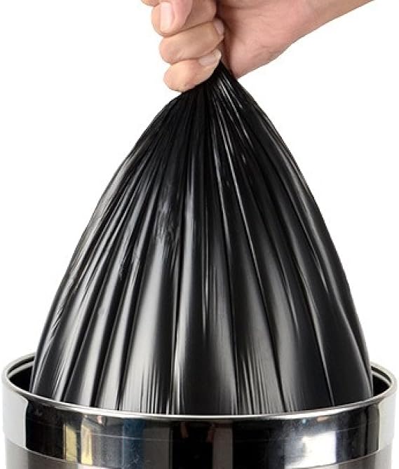 Thickened flat mouth garbage bag household black kitchen portable mass
