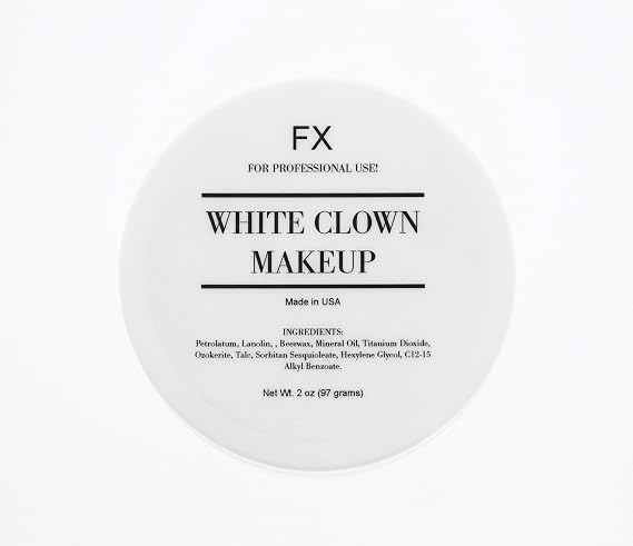 White Clown Face Paint Makeup - 2oz