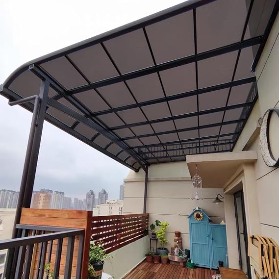 Clear Polycarbonate Greenhouse Panels Plastic Roof Polycarbonate Sheet Roof Panels Acrylic Plastic Sheet for Greenhouses,Sheds,Carports,Enclosu(Brown,2x9.8ft)