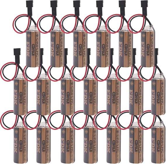 20pcsPack 3V 3000mAh CR8 LHC Lithium Battery Replace for Fuji FDK CR8.LHC 17430, Toto CR8-LHC TH559EDV410R, TOTO THP3053 Back Up Batteries for Eco EFVS, Toto Flush Valves and Faucets
