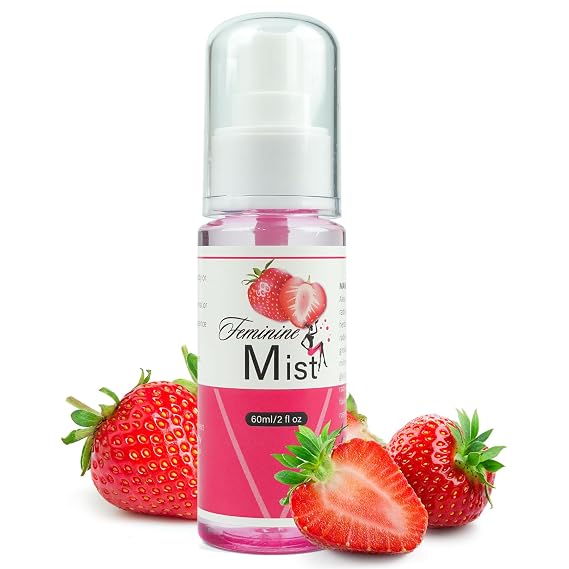 Feminine Mist Feminine Spray with Strawberry Oil and Probiotics, 2 Fl Oz, Natural Feminine Spray for Women, Supports Balance and Freshness