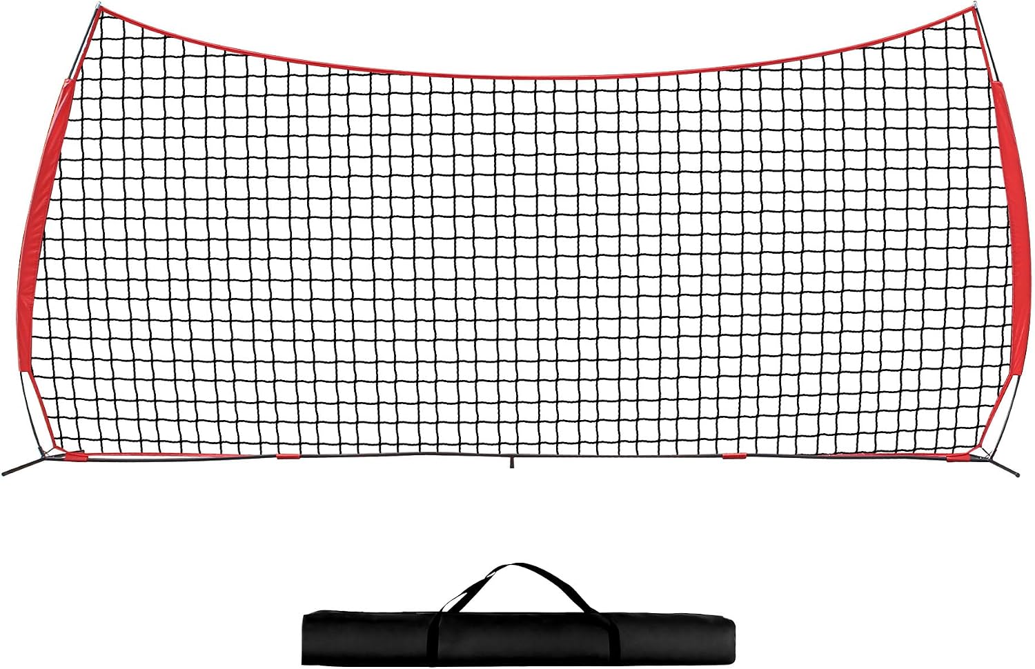 12x9ft & 16x10ft Barricade Backstop Net, 4 Size Sports Barrier Net, Multi-Sport Backstop Net with Carry Bag - Baseball, Softball, Lacrosse, Soccer, Basketball, Tennis - Protective Screen for Practice