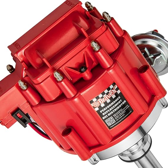 STEINBRUCKE High Performance Red Cap HEI Distributor for Chevy gm SBC 283 305 307 327 350 400 BBC 454 396 427 Small/Big Block 65k coil 7500RPM