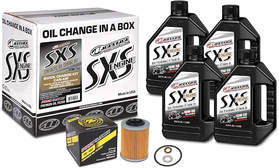 Maxima 90-219013-CA Quick Change SxS Synthetic 10W-50 Can-Am Engine Oil Change Kit