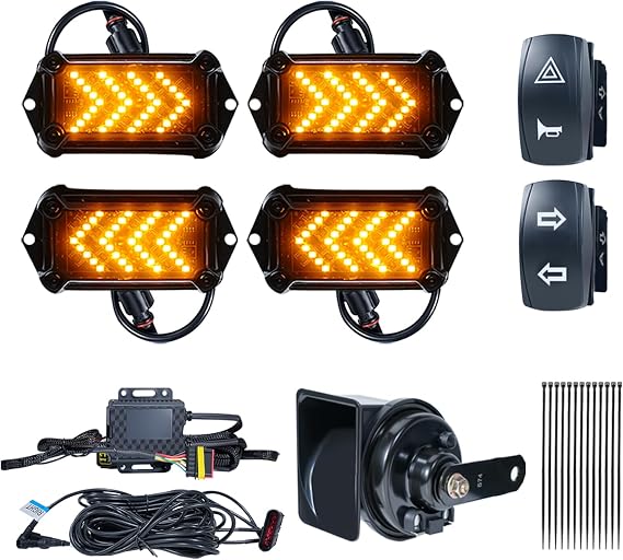 UTV Turn Signal Kit with 110dB Horn, Plug and Play