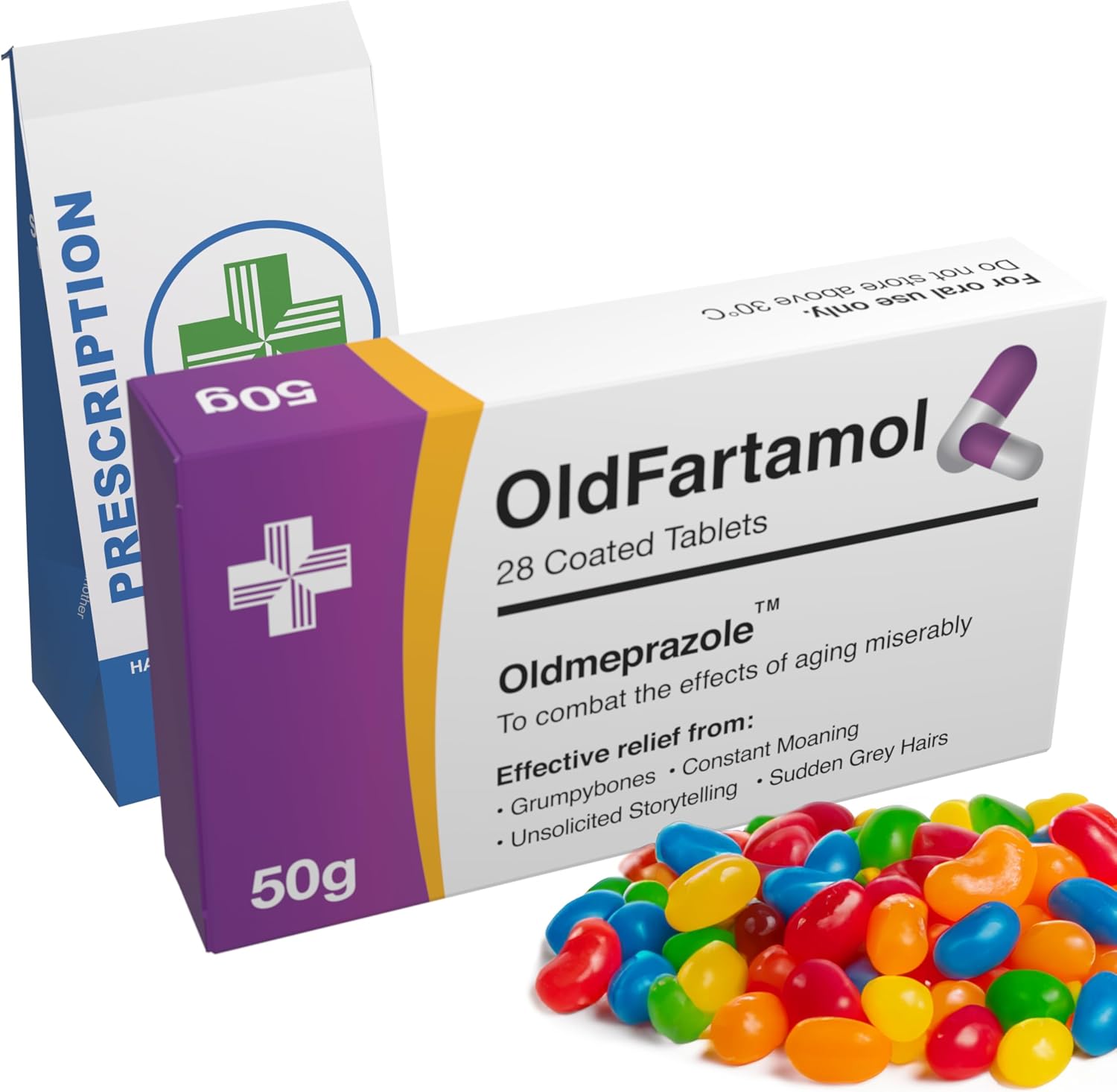 Funny Prank Pill Box with Sweets, Gag Gifts for Friends, 20th 30th 40th 50th 60th 70th Birthday Gifts for Him, Novelty Joke Birthday Gifts for Girlfriend, Birthday Gift Hamper for Her, Secret Santa