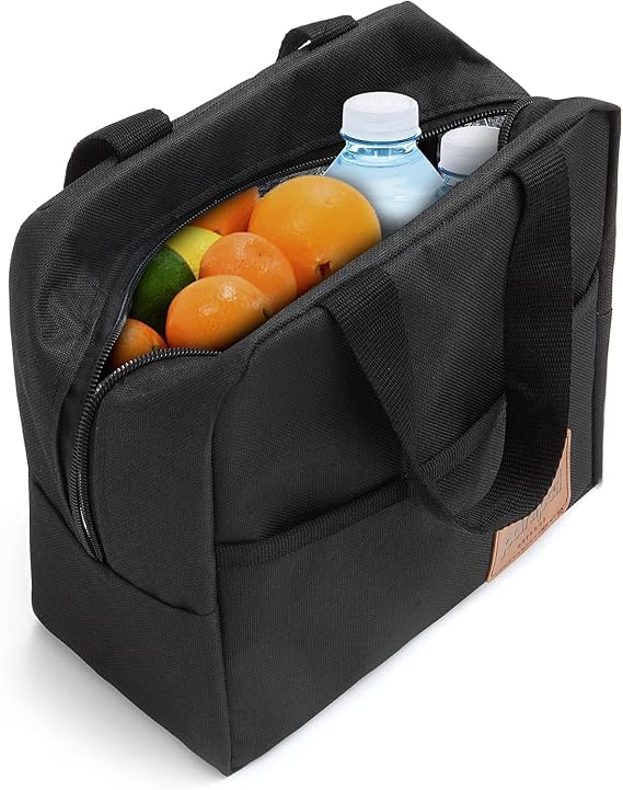 Outdoor Termal Kaplama Beslenme Çantası, 5.8 L, Siyah, Seyahat Kamp ve Piknik için, Sıcak/Soğuk Saklama Özellikli