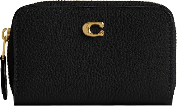 Coach Essential Small Zip Around Card Case Black SM