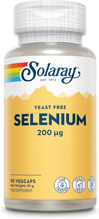 Solaray Selenium 200mcg, 90 Vegan Capsules, L-Selenomethionine Supplement