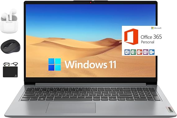 Lenovo IdeaPad Flagship Laptop, 15.6" HD Display, Intel Dual Core Processor Up to 2.8GHz, 20GB RAM, 1TB SSD + 128GB eMMC, 1-Y Microsoft Office 365, Wi-Fi 6, Webcam, Win 11 +HubxcelAccessory