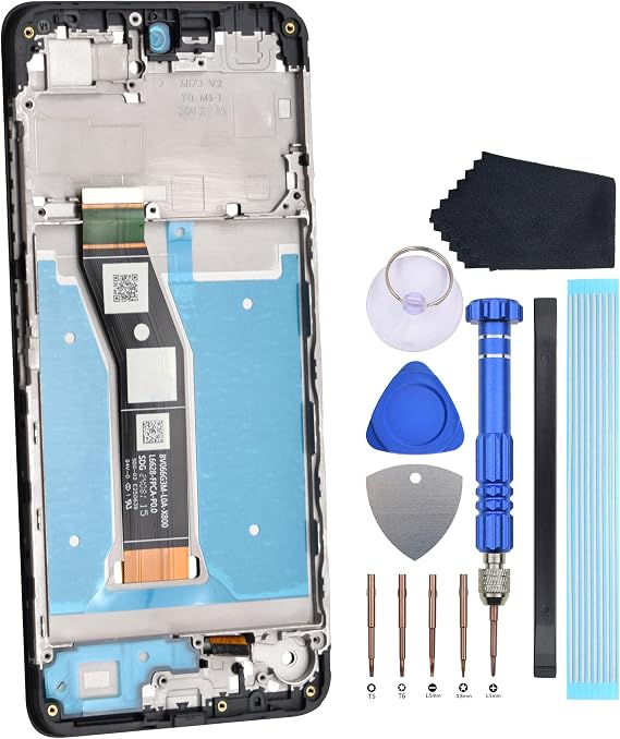IPS LCDPre install Screen Replacement for Motorola Moto G04 XT2421-2 Display Touch Digitizer Screen Repair Part with Screen Frame