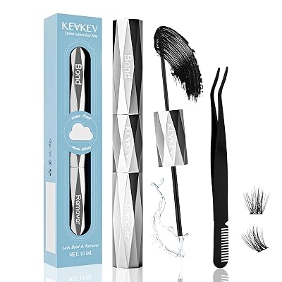 KevKev Lash Glue Eyelash Remover 2 in 1 Lash Bond & Remover Waterproof Strong Hold 48 Hours Lash Remover Fast Removal with No Residue 10Ml, Bond and Remover