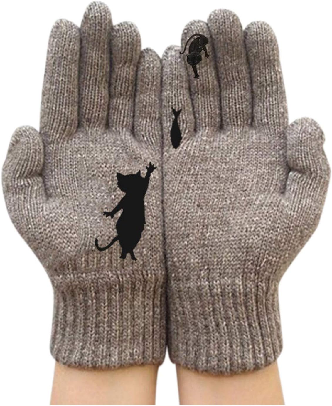 Driving Gloves - Fingerless Gloves Knit Cold Weather Stretchy Knit Deerskin Suede Leather Liners for Driving