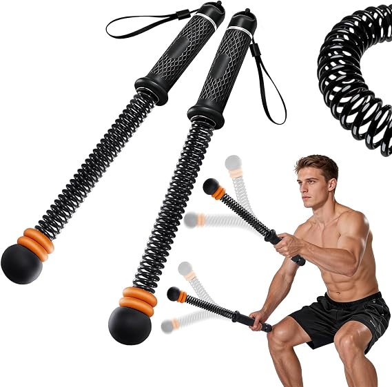 Portable Ropeless Battle Ropes, Adjustable Weights Cordless Battle Ropes for Home Gym with Workout Gloves, Weighted Exercise Equipment for Low-Impact Workout, Strength & HIIT, for Men & Women