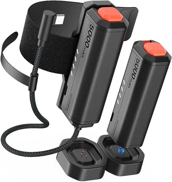 KIWI design P5000 Power Bank, 2 Pack 5000mah Battery for Quest 3/3S/2/Pro
